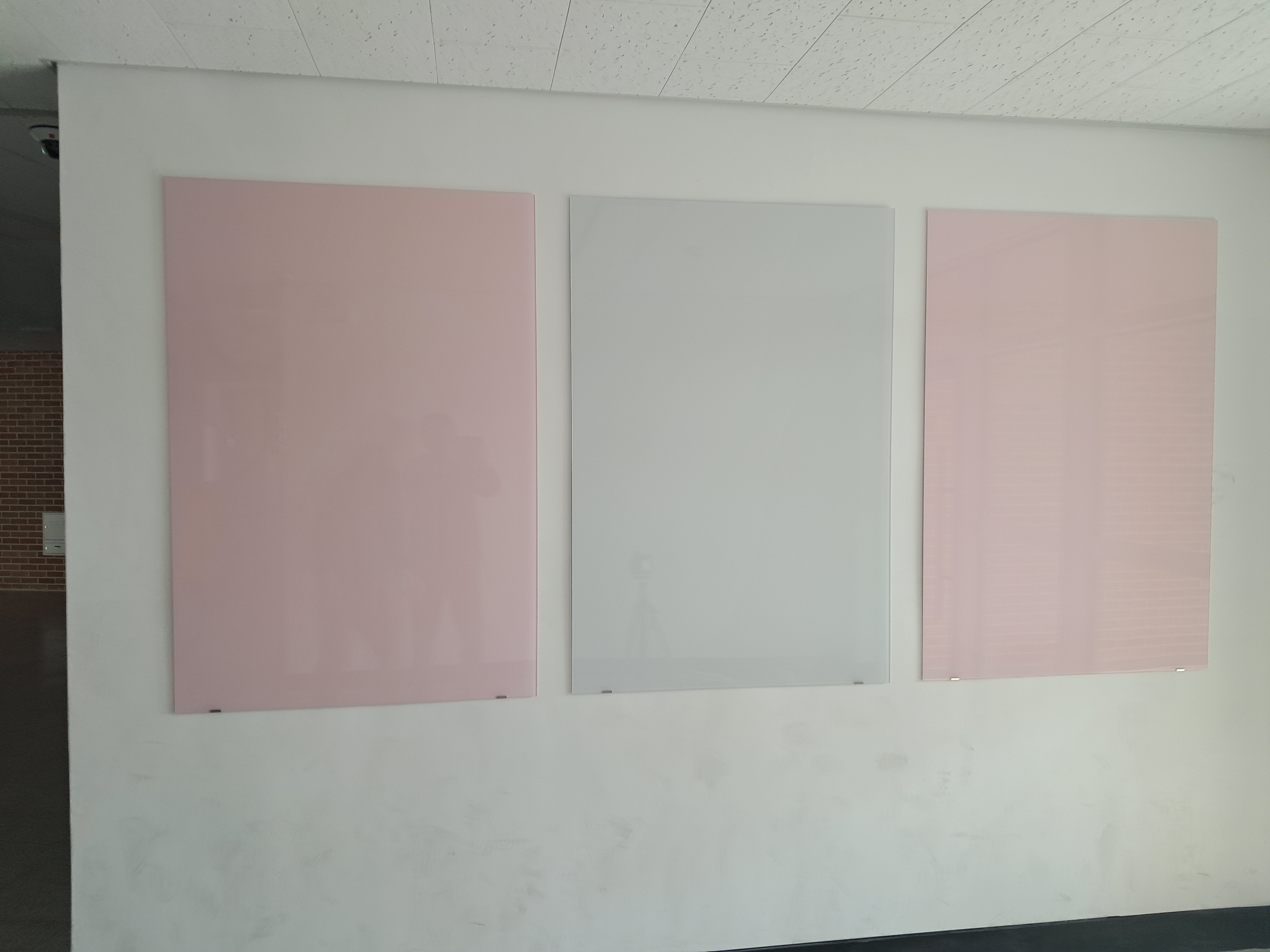 CL-91 칼라유리보드 색상:흰색 핑크 노랑