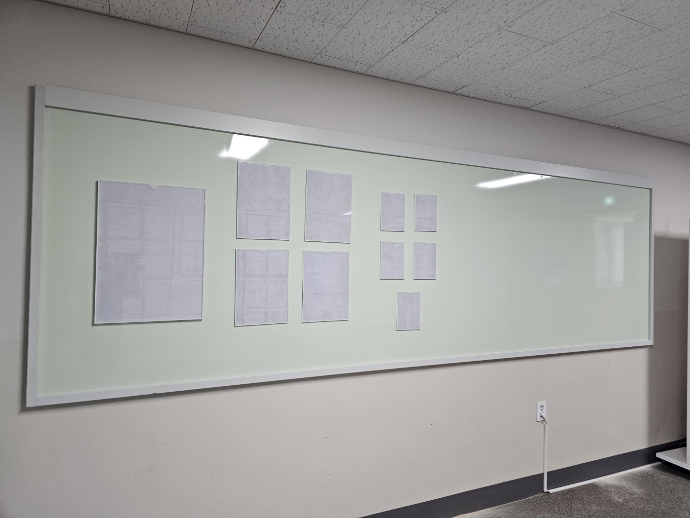 WB-58 아크릴포켓 자석식게시판 색상:연그린